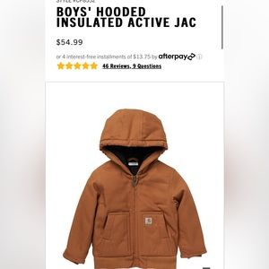 Carhartt Canvas Jacket 12 Months (worn once)